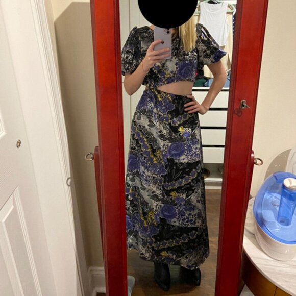 Anthropologie x Let Me Be Burnout Velvet Maxi Dress - Picture 9 of 9